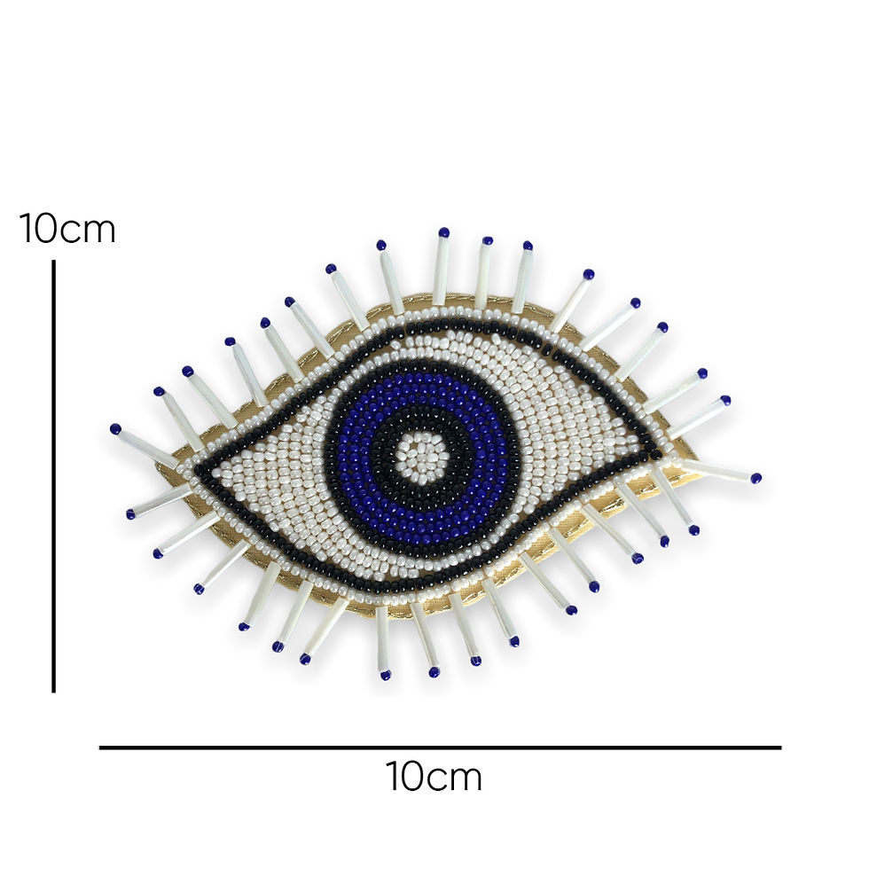 Thumbnail: Eye Shaped Embroidery beads patches