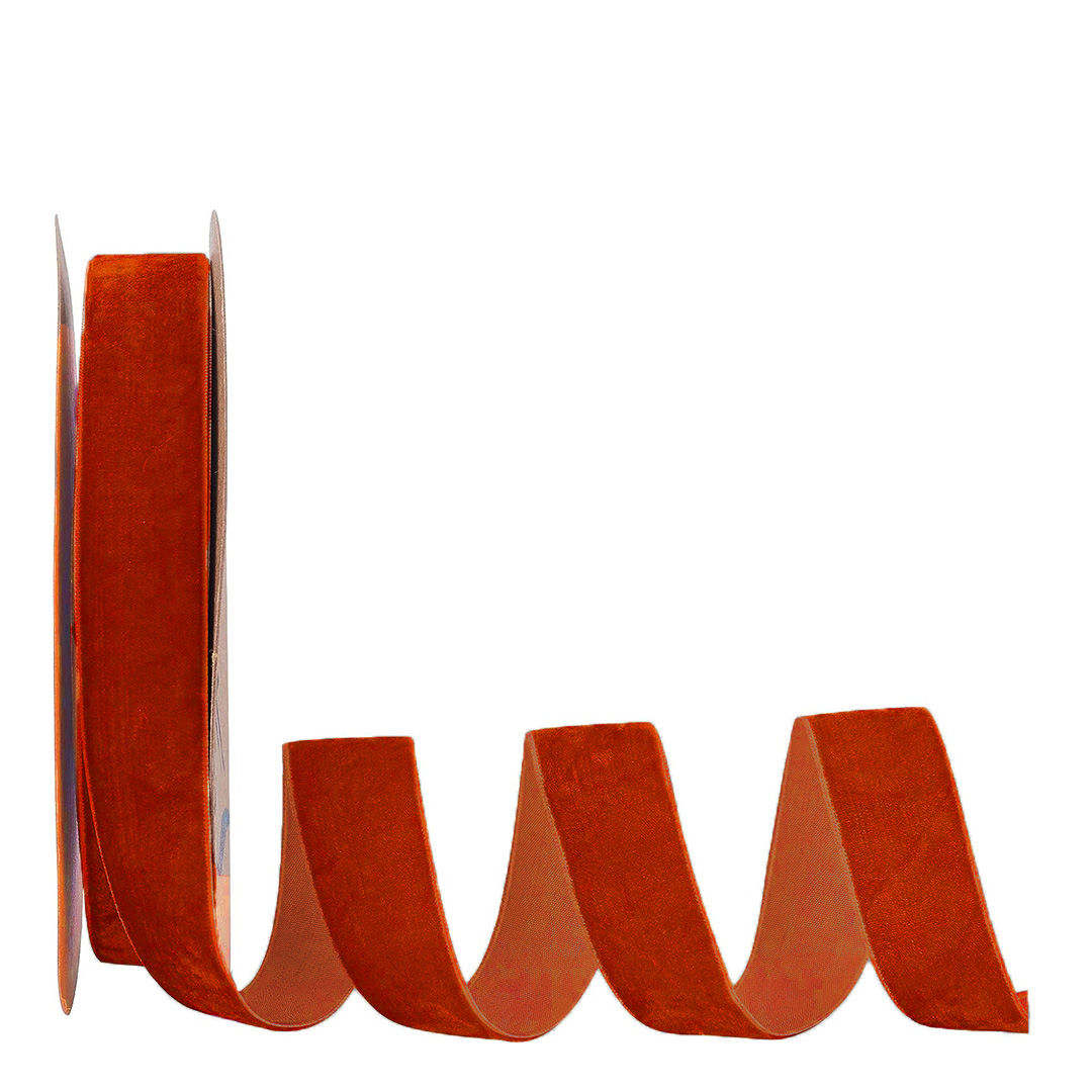 Dark Orange Velvet Ribbon