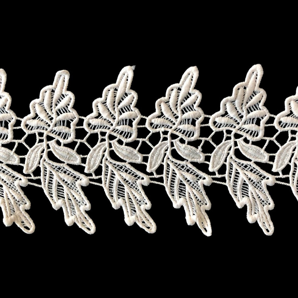 High Quality Cotton Beige Guipure Border Lace 4"Inch Wide Trim for DIY Craft