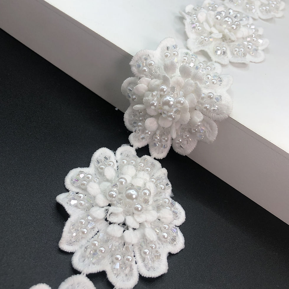 White Floral Embroidery Lace