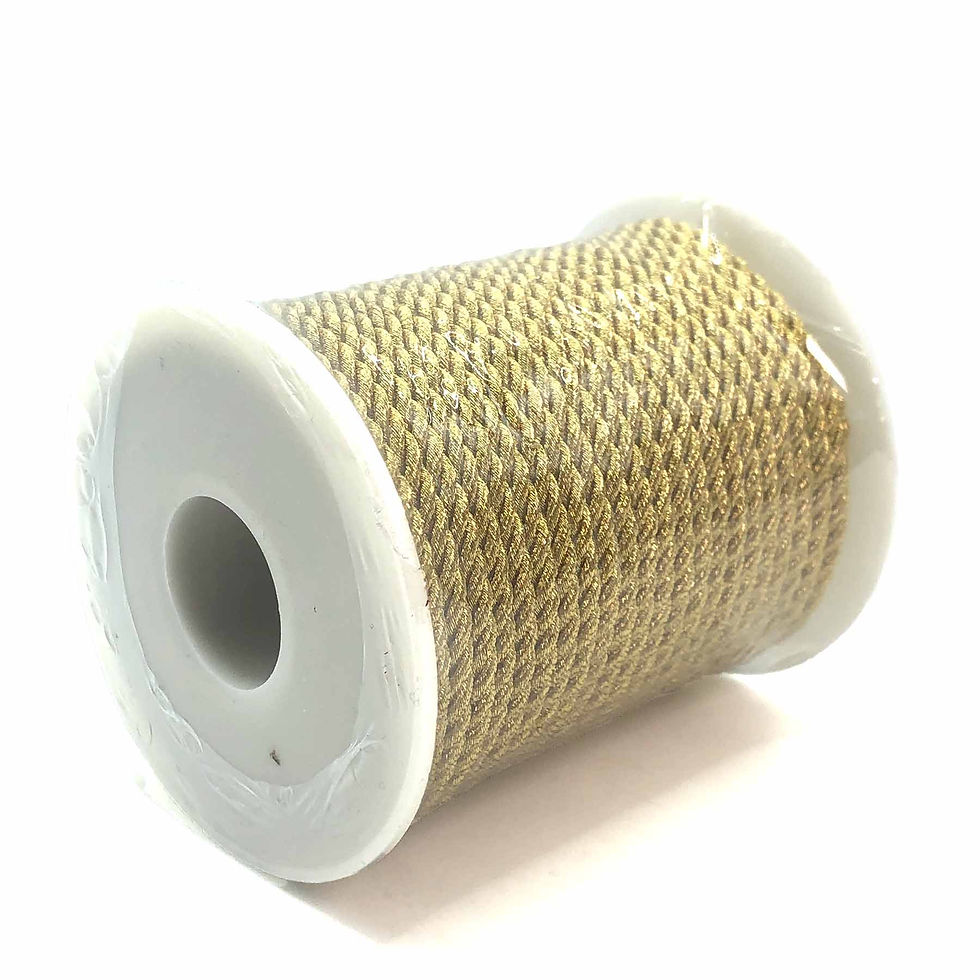 Thumbnail: Golden Twisted Metallic Cord 3mm