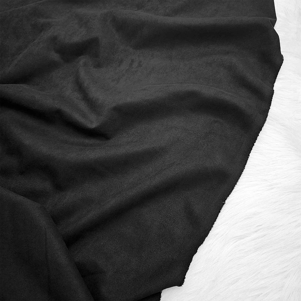 Thumbnail: Black Suede Fabric