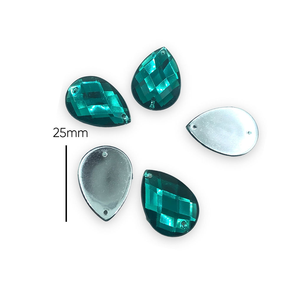 Teardrop acrylic gemstone