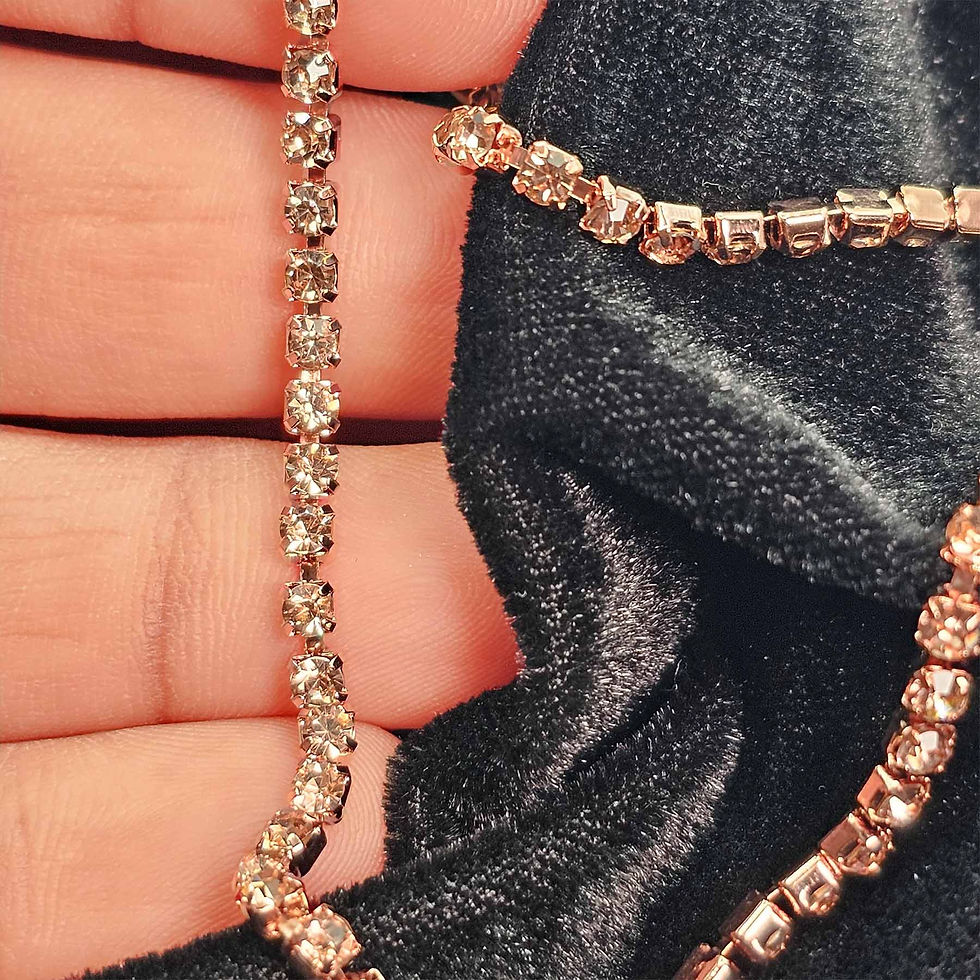 Thumbnail: Light Peach Rhinestone Chains