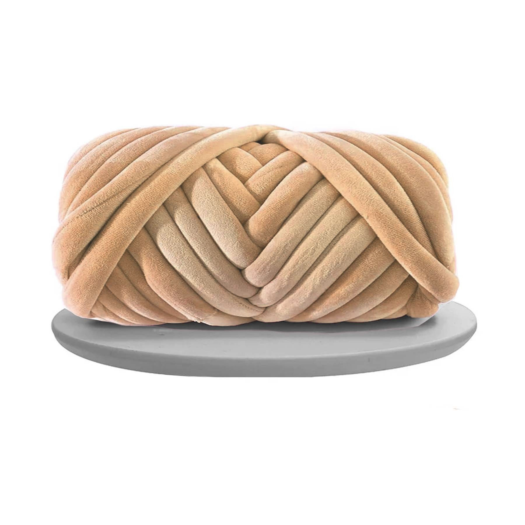 Beige color chunky thick yarn