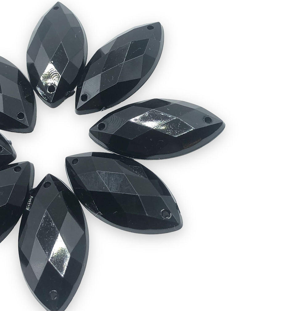 Thumbnail: Black color eye shape acrylic gemstone