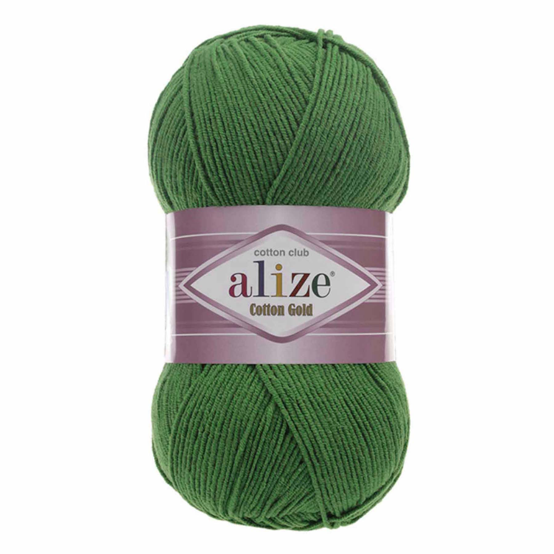 Alize Cotton Gold Yarn Green Color 35 -100G 330M for Crocheting Knitting