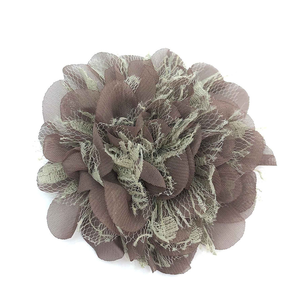 Thumbnail: 5Pcs Tan Fabric Flowers 9cm for DIY Crafts Headpiece Appliques Ornament Decor