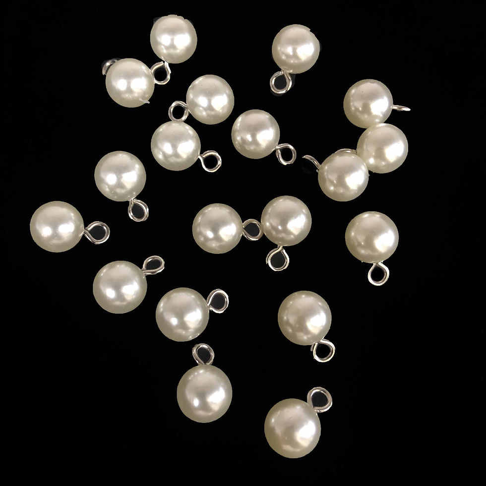 Thumbnail: 10Pcs Pearl Sewing Button Silver Shank Ball Dome Sewing Buttons 10mm for DIY