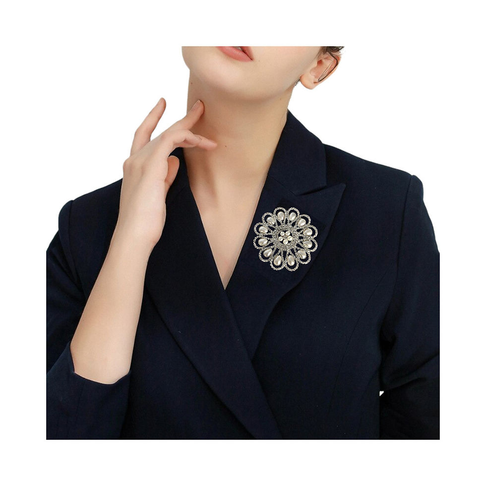 Thumbnail: Silver Crystal Flower Shape High Quality Brooch Wedding Bouquet Brooch 10cm