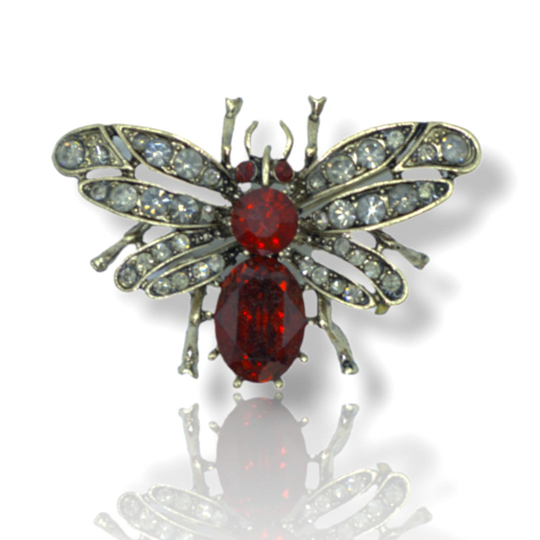 Red Butterfly brooch pin