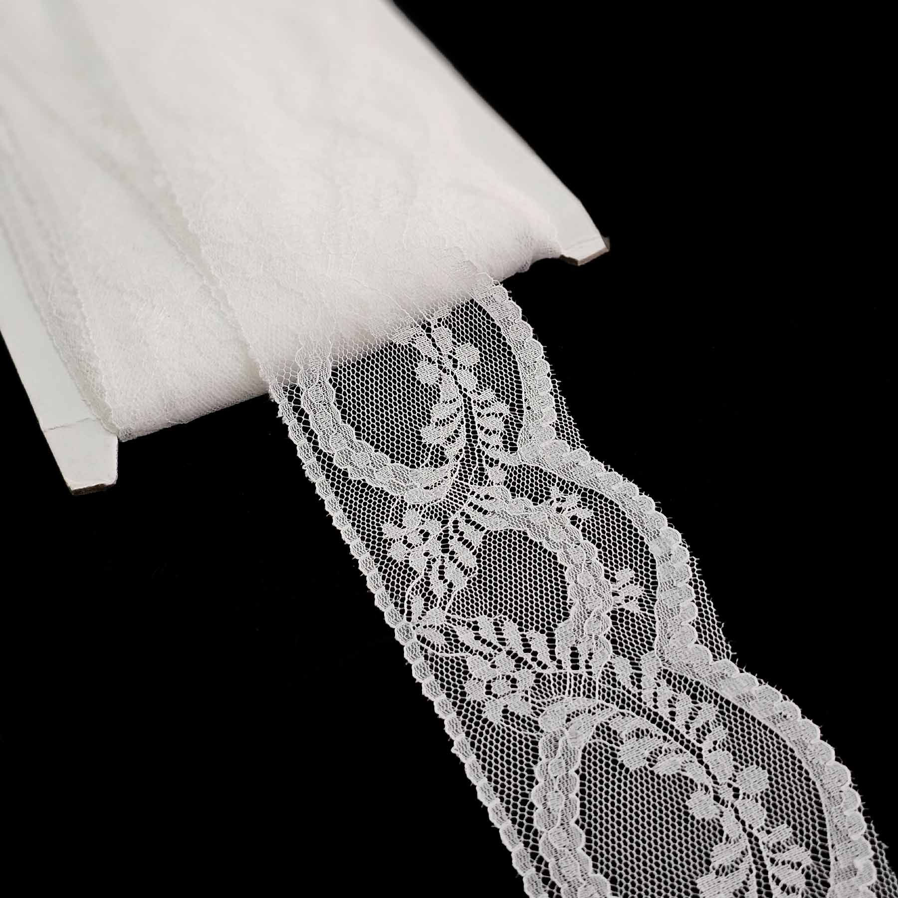 25 Yards Off-White Soft Border French Lace for DIY Clothes Dress Sewing