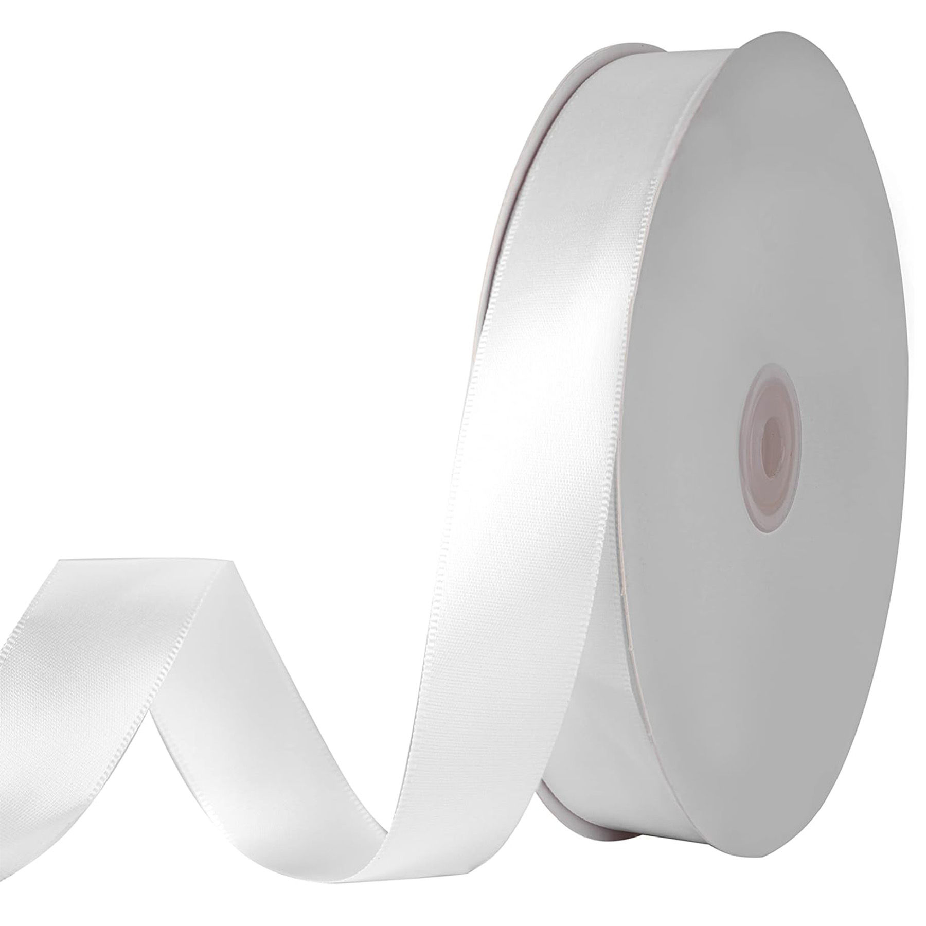 White Double Faced ribbon