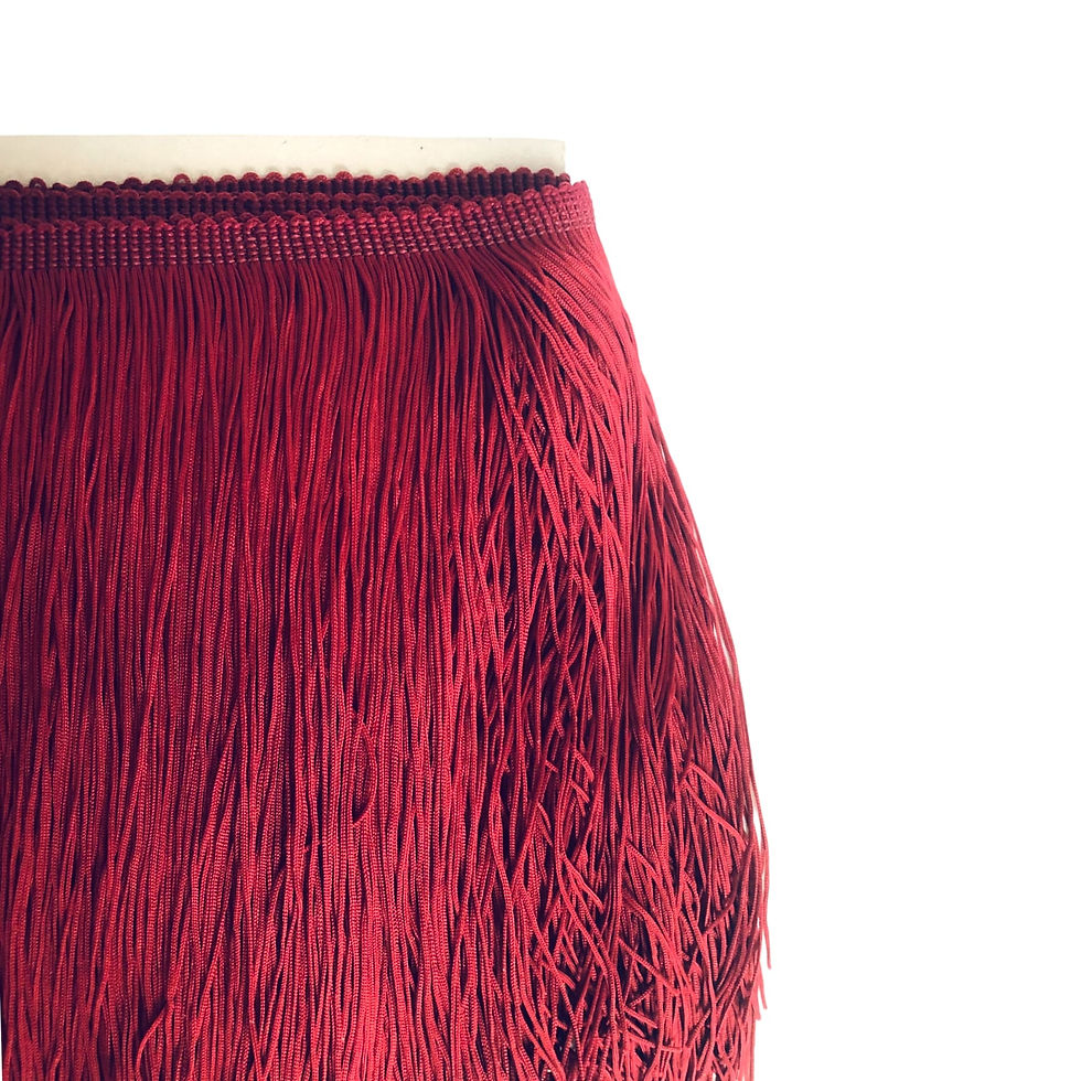 Thumbnail: Maroon Tassel fringe trim