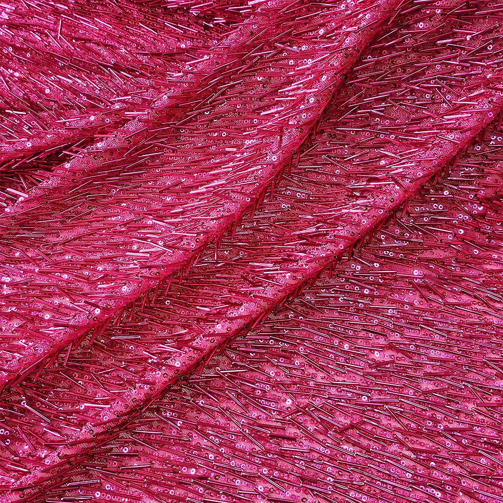 Thumbnail: Fuchsia Sequins Fabric