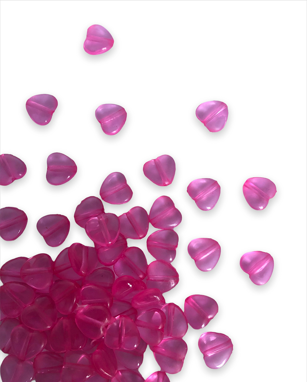 Thumbnail: Pink Heart Shape Beads