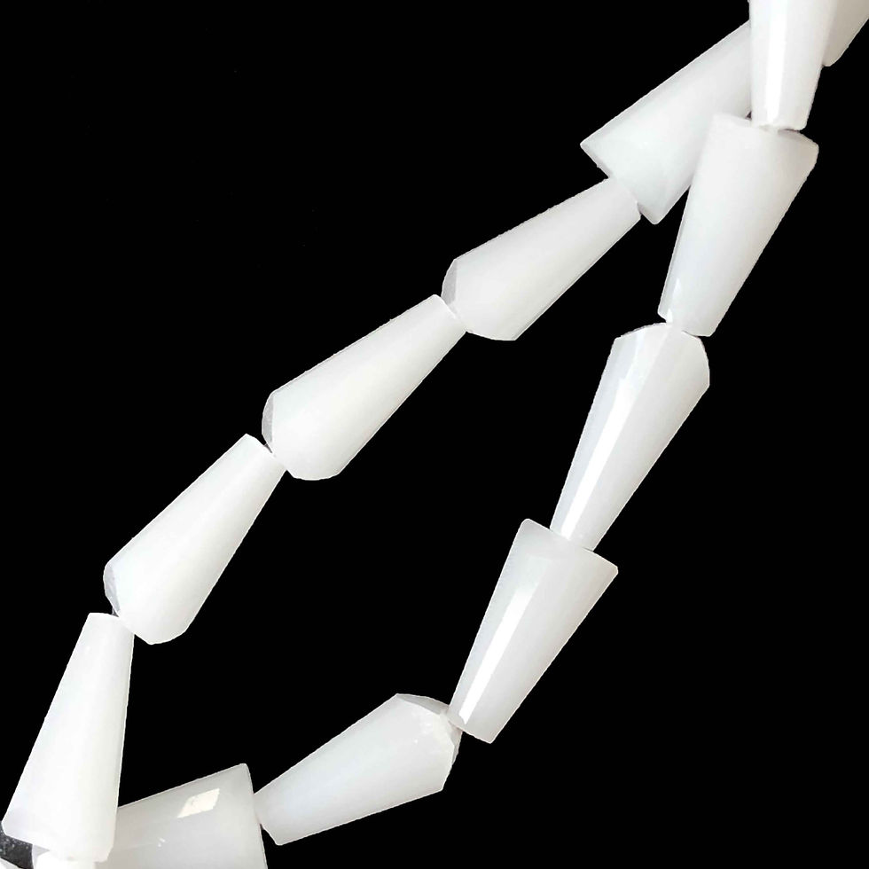 White Opal Glass Beads