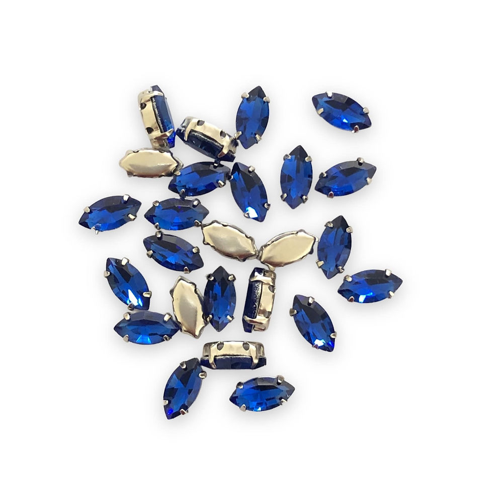 Eye Shape Capri blue crystal