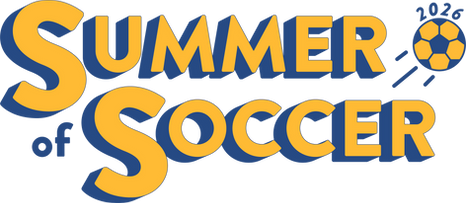 A logo with soccer ball. Text reads "Summer of Soccer"