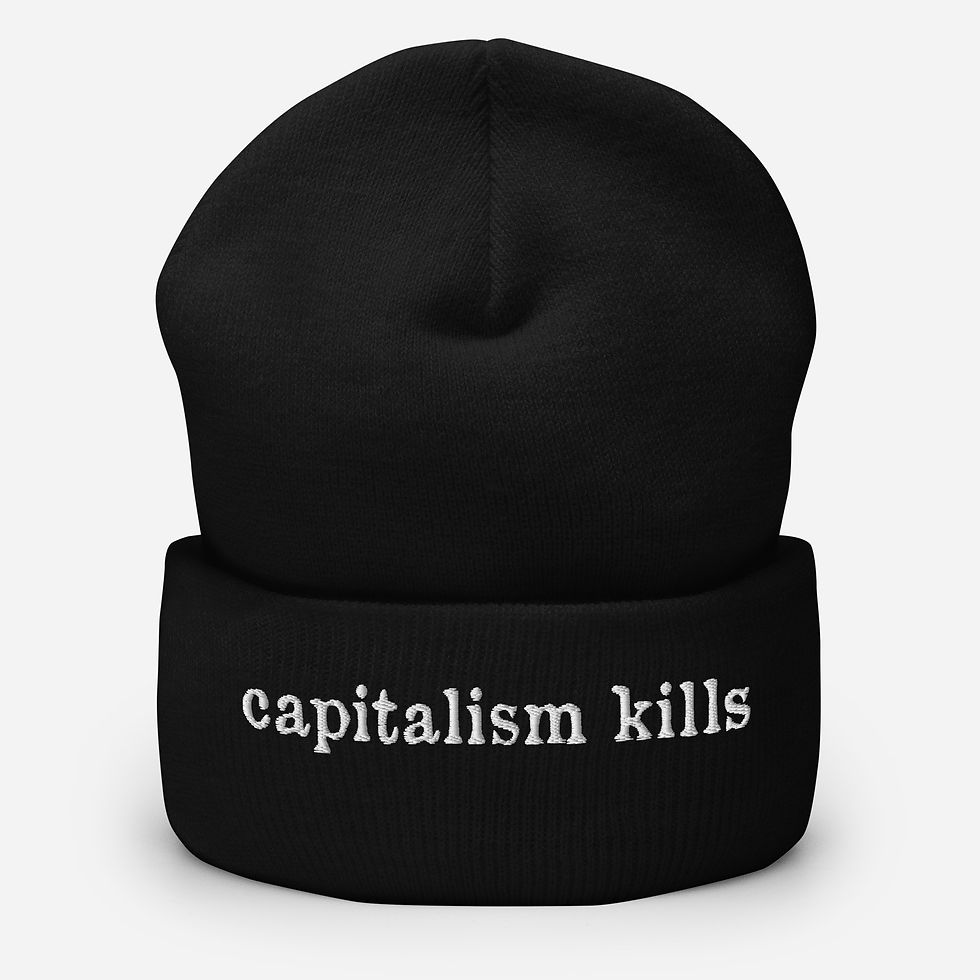 Thumbnail: Capitalism Kills - Cuffed Beanie