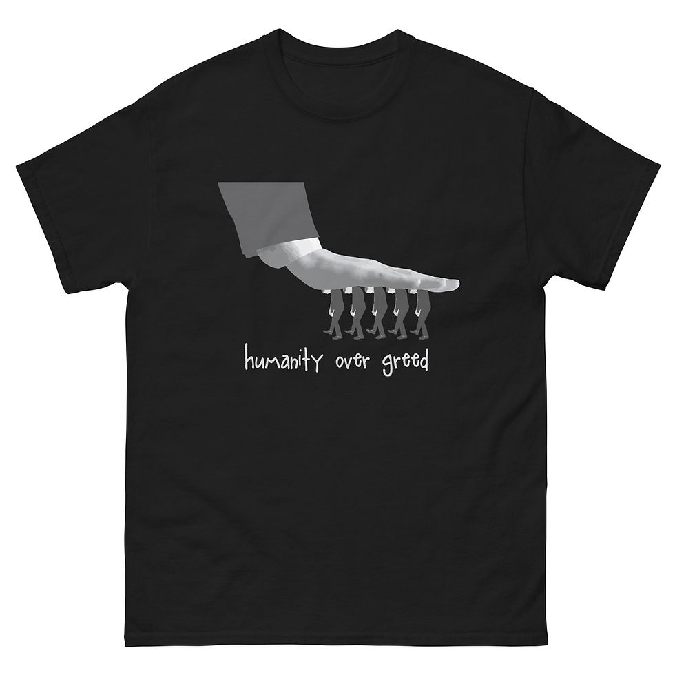 Thumbnail: Humanity Over Greed - Unisex T-Shirt
