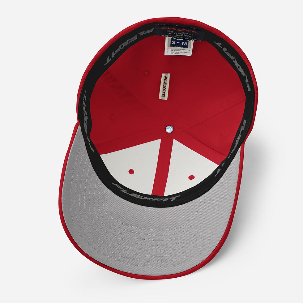 Thumbnail: HE'S ON THE LIST - Embroidered Red Structured Twill Cap