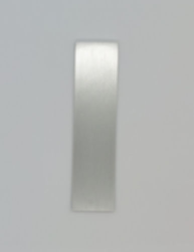 polished C355 cast aluminum test panel specimen front