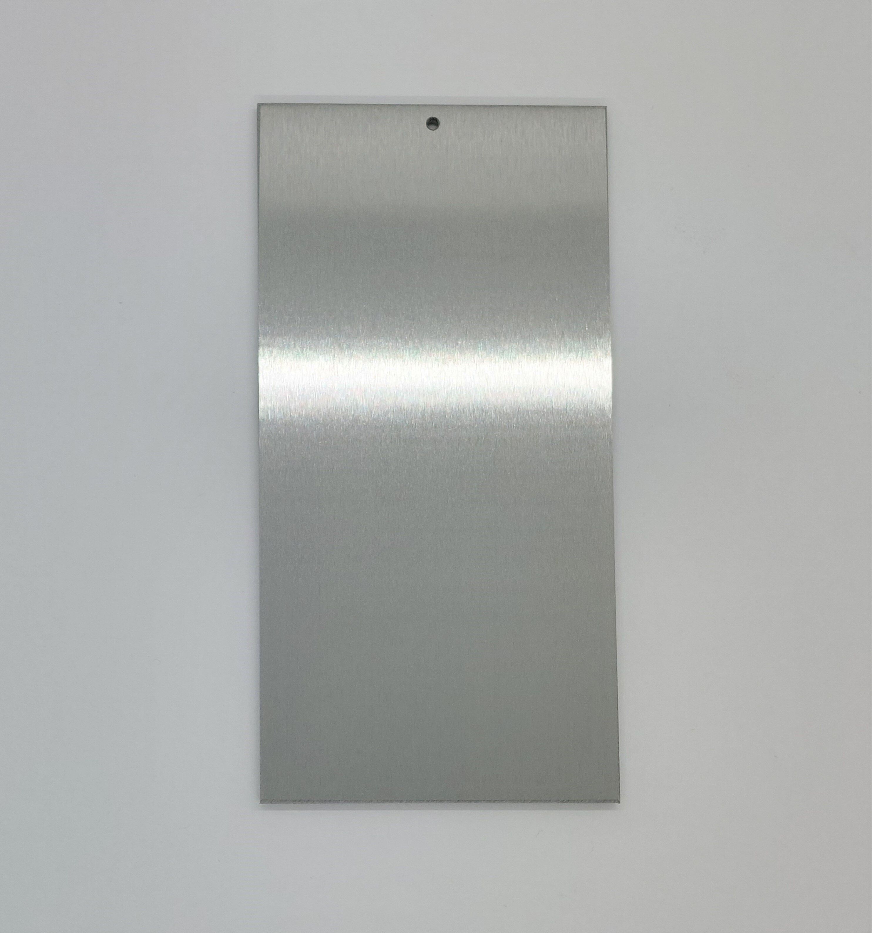 SAE 1020 steel polished test panel with hanging hole