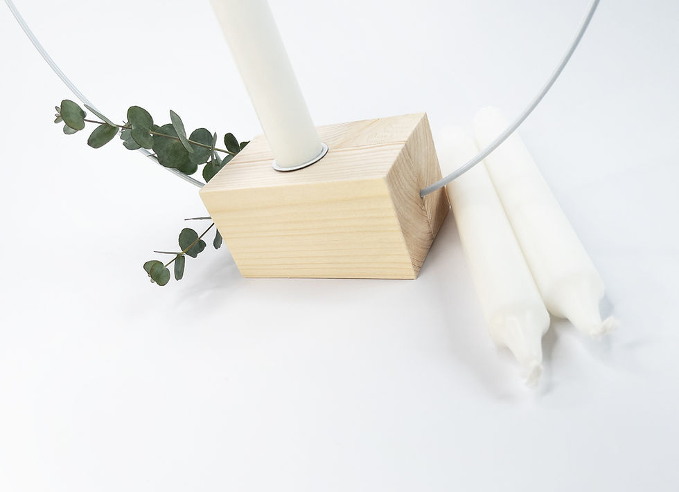 Miniaturbild: Kerzenhalter Ring weiß