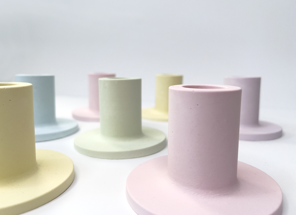 Miniaturbild: Kerzenhalter Pastell | Blumenvase | Kerzenhalter 2in1