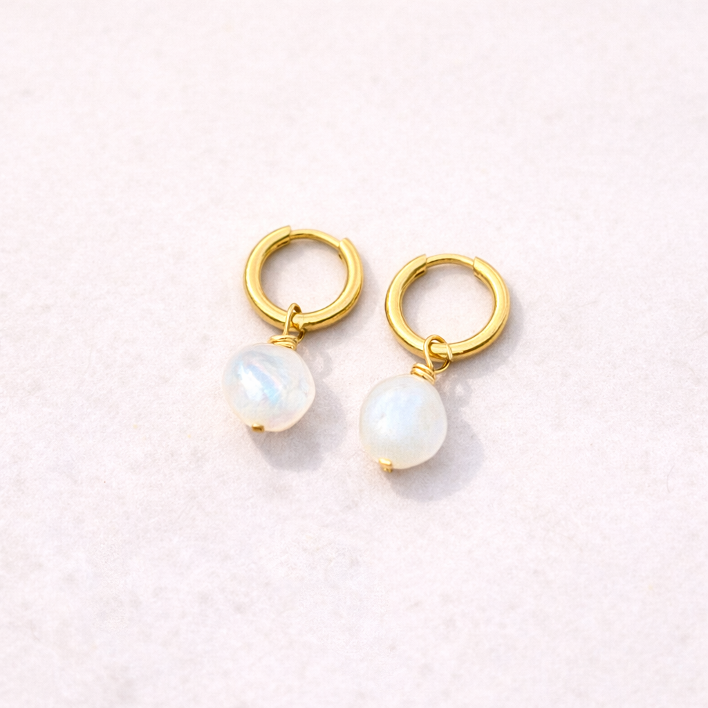 Marea Keshi Pearl Hoops