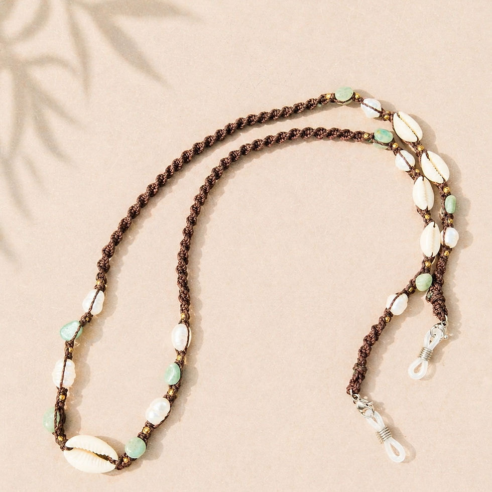 Thumbnail: Terra Sunglasses Strap Macrame Crystals