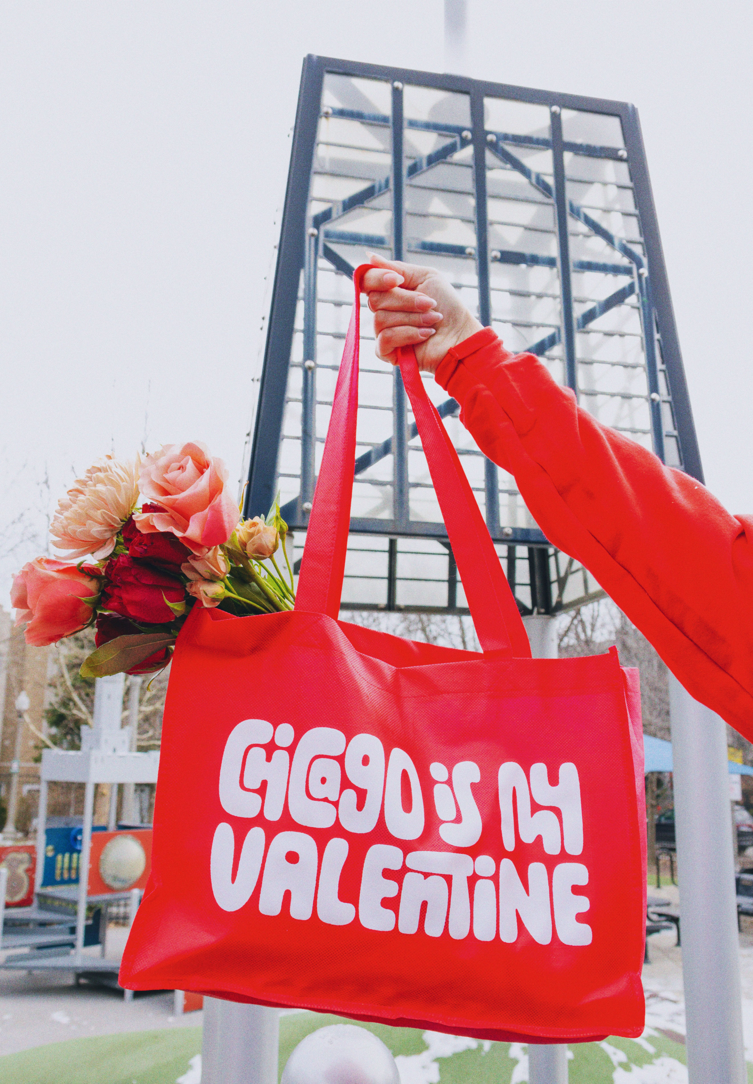 CHICAGO IS MY VALENTINE TOTE