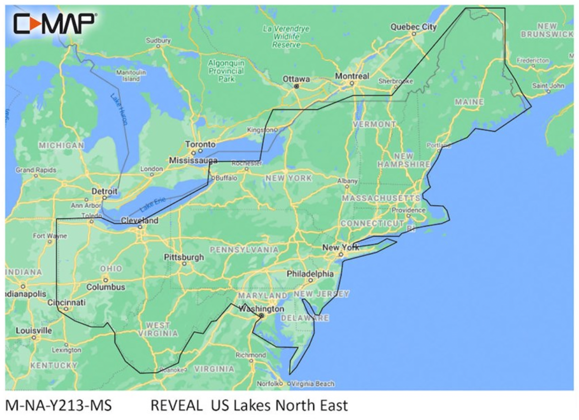 C-MAP® REVEAL™ - US Lakes North East