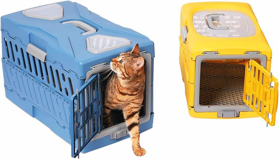 Thumbnail: Foldable, Luggage-Checkable Plastic Pet Crate
