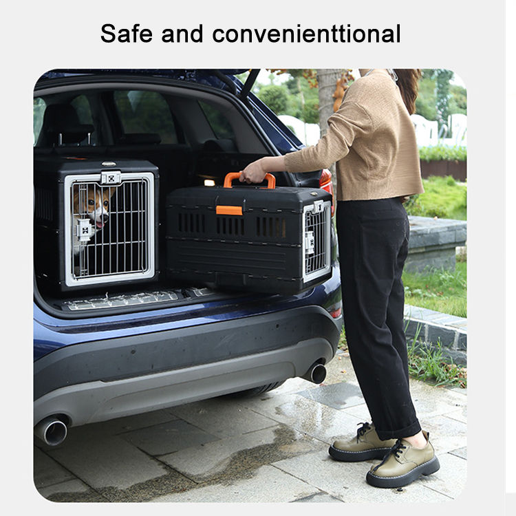 Thumbnail: X-Large Foldable, Luggage-Checkable Plastic Pet Crate
