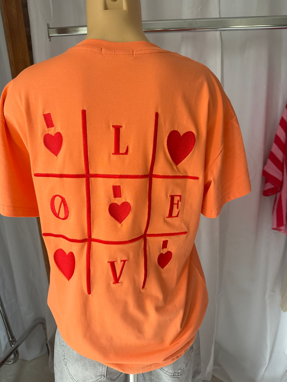 Miniature : T-shirt morpion LOVE corail 
