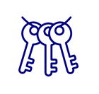 Anchored Lock Service Keys Icon