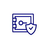 Anchored Lock Service Safe Icon