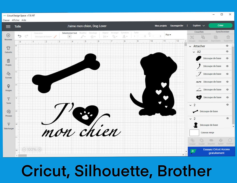 Thumbnail: Dog Bundle SVG, PNG, sticker set.