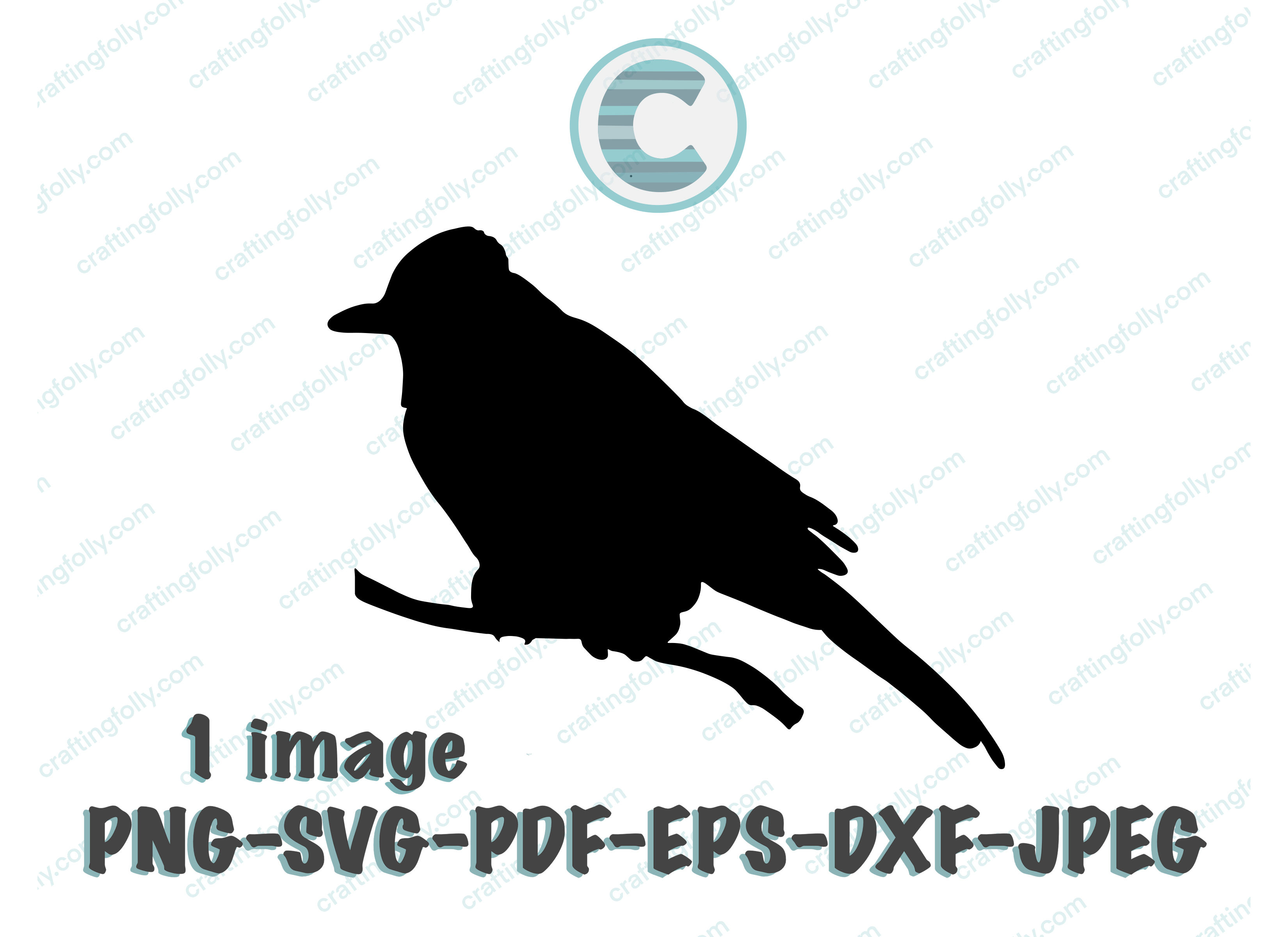 Oiseau, Geai bleu, déco, SVG, PNG