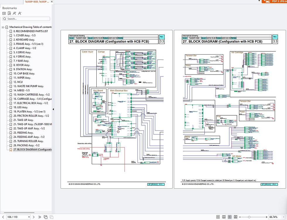 Miniature : TX300p-1800 / 1800MkII Mechanical Drawing