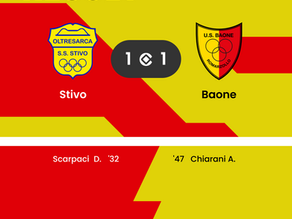 Primo derby stagionale - Baone e Stivo si dividono la posta, 1-1 il finale