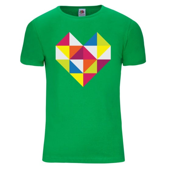 Thumbnail: "Rainbow Heart" Cotton Print T-Shirt