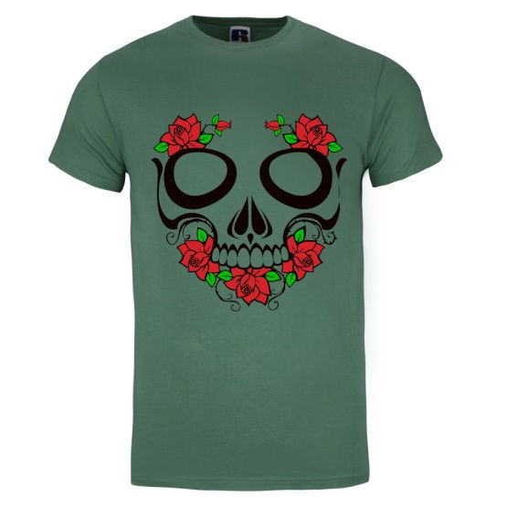 Thumbnail: "Skull Rose" Cotton Print Tee