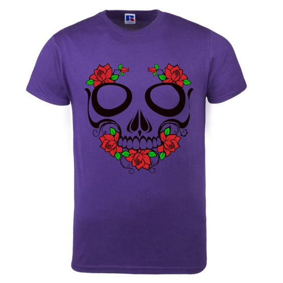 Thumbnail: "Skull Rose" Cotton Print Tee