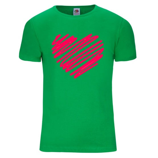 Thumbnail: "Scribble Heart" Cotton Print T-Shirt