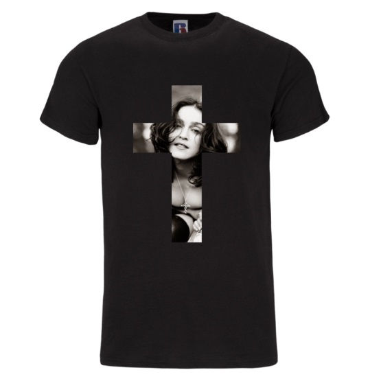 Thumbnail: Madonna "Like A Prayer" Crucifix Cotton Print T-Shirt