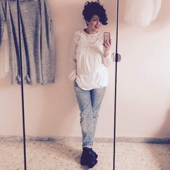 Voile bianco, pizzo e ...