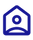 house outline with person head on inside
